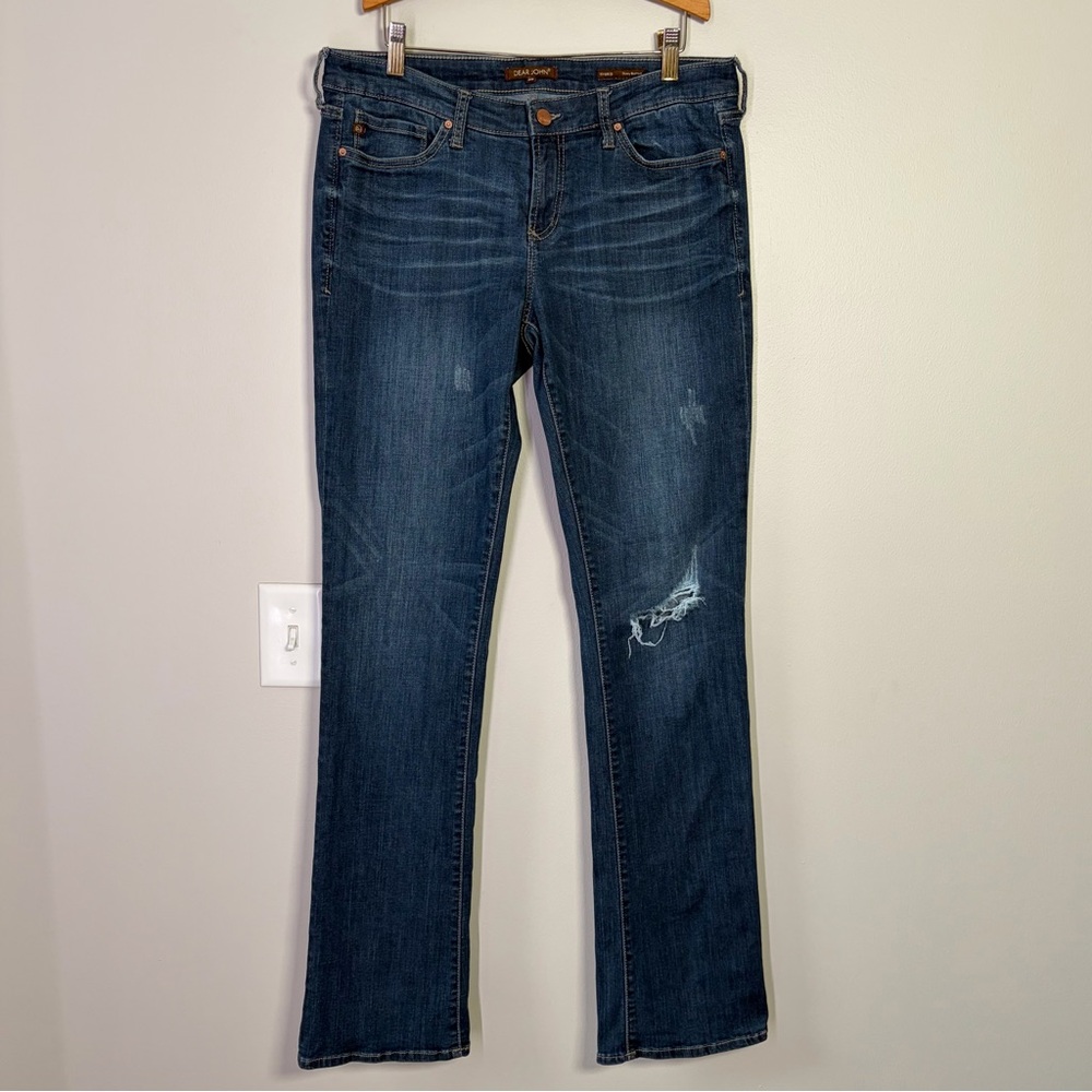 Dear John Hybrid Skinny Bootcut Jeans Premium Stretch Denim Size 30